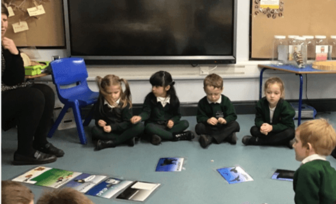 Photo of an EYFS pupils in a music lesson